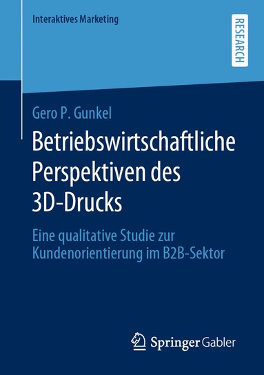 bokomslag Betriebswirtschaftliche Perspektiven des 3D-Drucks