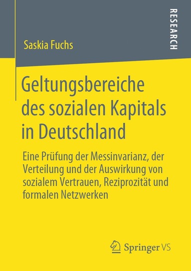 bokomslag Geltungsbereiche des sozialen Kapitals in Deutschland