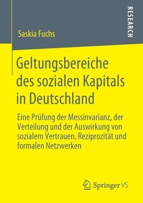 Geltungsbereiche des sozialen Kapitals in Deutschland 1