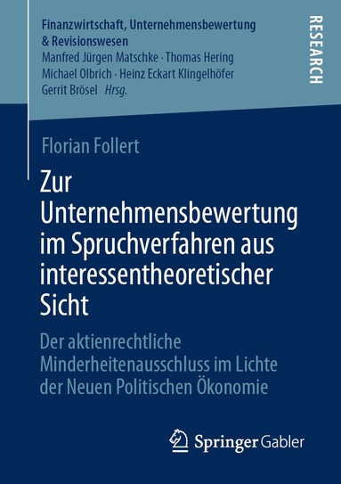 bokomslag Zur Unternehmensbewertung im Spruchverfahren aus interessentheoretischer Sicht