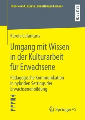 bokomslag Umgang mit Wissen in der Kulturarbeit fr Erwachsene