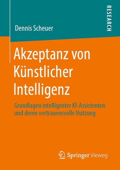 bokomslag Akzeptanz von Ku?nstlicher Intelligenz
