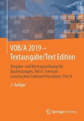 VOB/A 2019 - Textausgabe/Text Edition 1