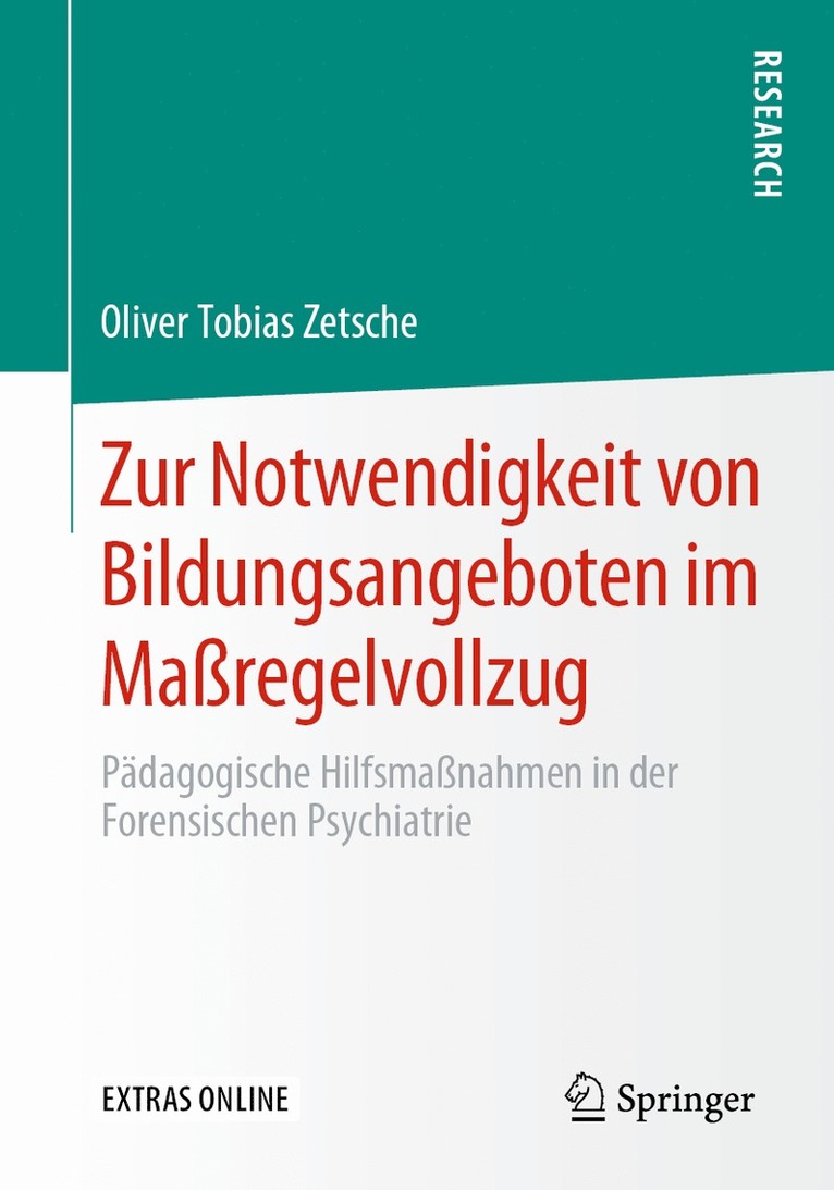 Oliver Tobias Zetsche - Zur Notwendigkeit von Bildungsangeboten im Maßregelvollzug, Häftad