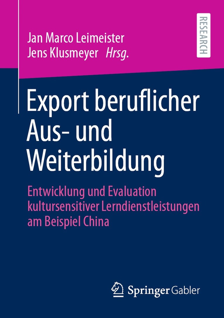 Jan Marco Leimeister, Jens Klusmeyer - Export beruflicher Aus- und Weiterbildung, Häftad