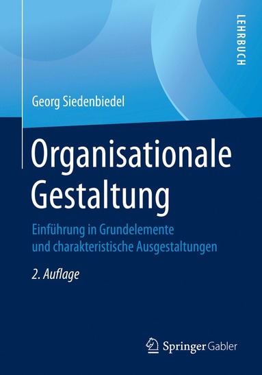 bokomslag Organisationale Gestaltung