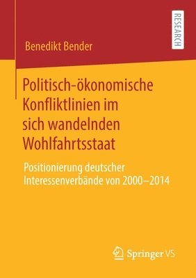 bokomslag Politisch-konomische Konfliktlinien im sich wandelnden Wohlfahrtsstaat