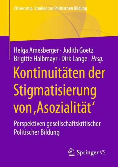 Helga Amesberger, Judith Goetz, Brigitte Halbmayr, Dirk Lange - Kontinuitäten der Stigmatisierung von ,Asozialität', Häftad