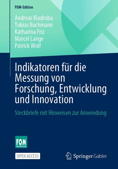 Andreas Kladroba, Tobias Buchmann, Katharina Friz, Marcel Lange, Patrick Wolf - Indikatoren für die Messung von Forschung, Entwicklung und Innovation, Häftad