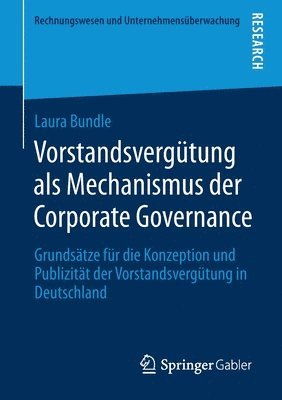 bokomslag Vorstandsvergtung als Mechanismus der Corporate Governance