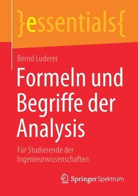 Bernd Luderer - Formeln und Begriffe der Analysis, Häftad