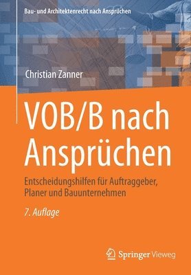 Christian Zanner - VOB/B nach Ansprüchen, Häftad
