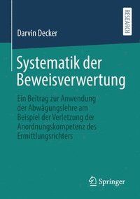 bokomslag Systematik der Beweisverwertung