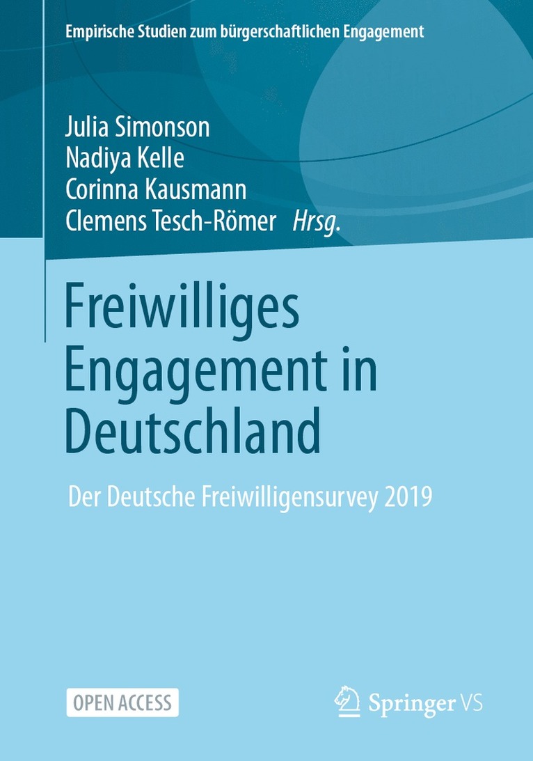 Julia Simonson, Nadiya Kelle, Corinna Kausmann, Clemens Tesch-Römer - Freiwilliges Engagement in Deutschland, Häftad