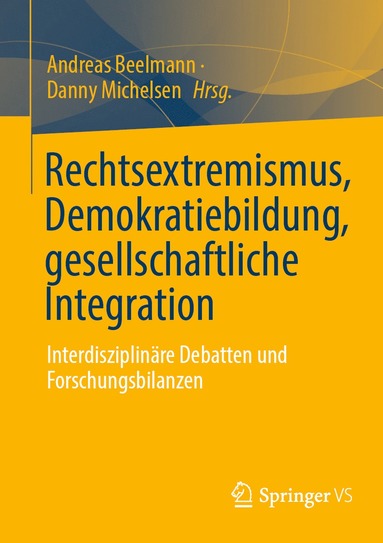 bokomslag Rechtsextremismus, Demokratiebildung, gesellschaftliche Integration