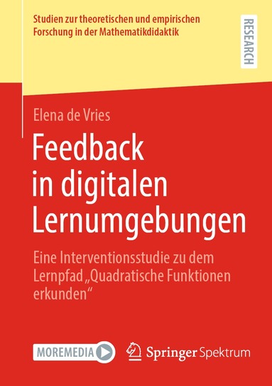 Elena de Vries - Feedback in digitalen Lernumgebungen, Häftad