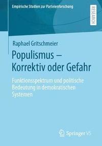 bokomslag Populismus  Korrektiv oder Gefahr