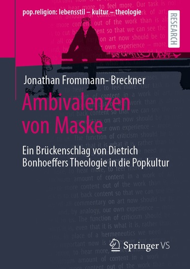 Jonathan Frommann-Breckner - Ambivalenzen von Maske, Häftad