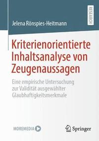 bokomslag Kriterienorientierte Inhaltsanalyse von Zeugenaussagen