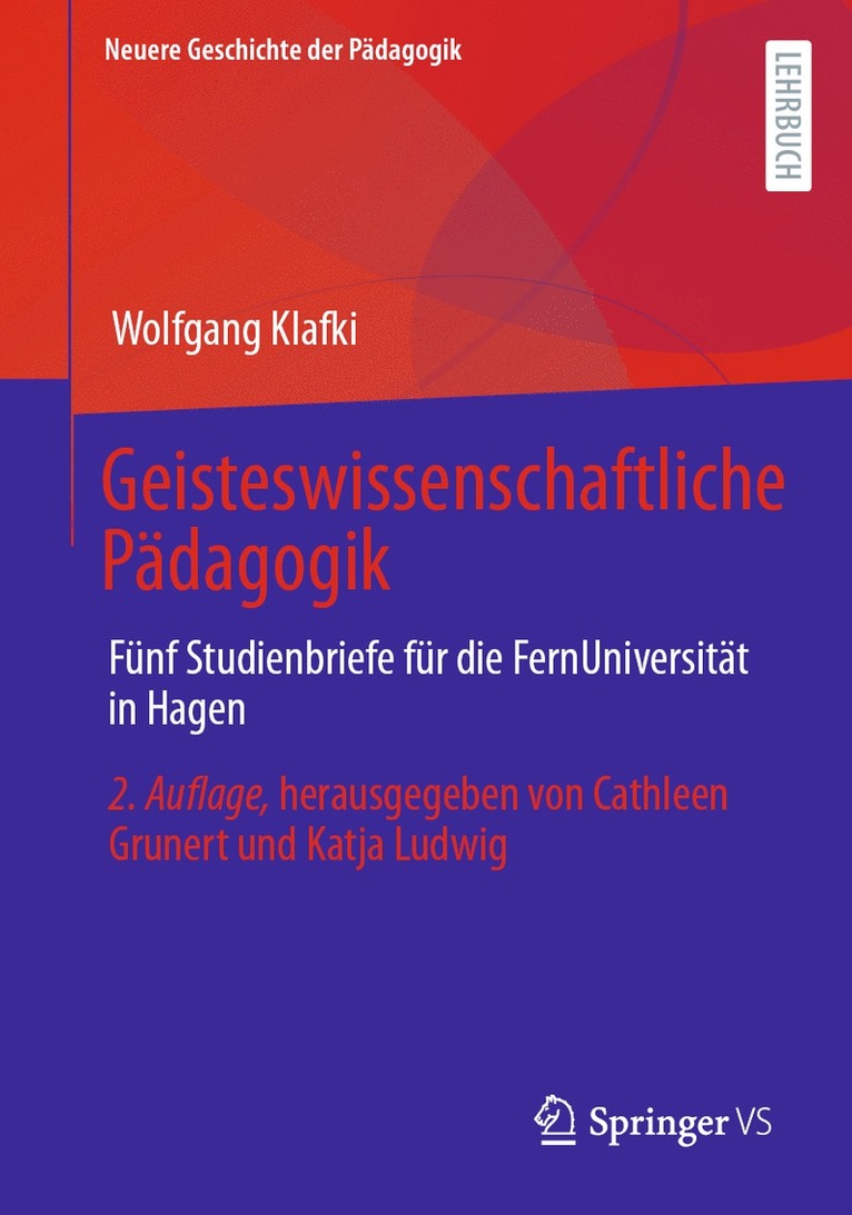 Wolfgang Klafki - Geisteswissenschaftliche Pädagogik, Häftad