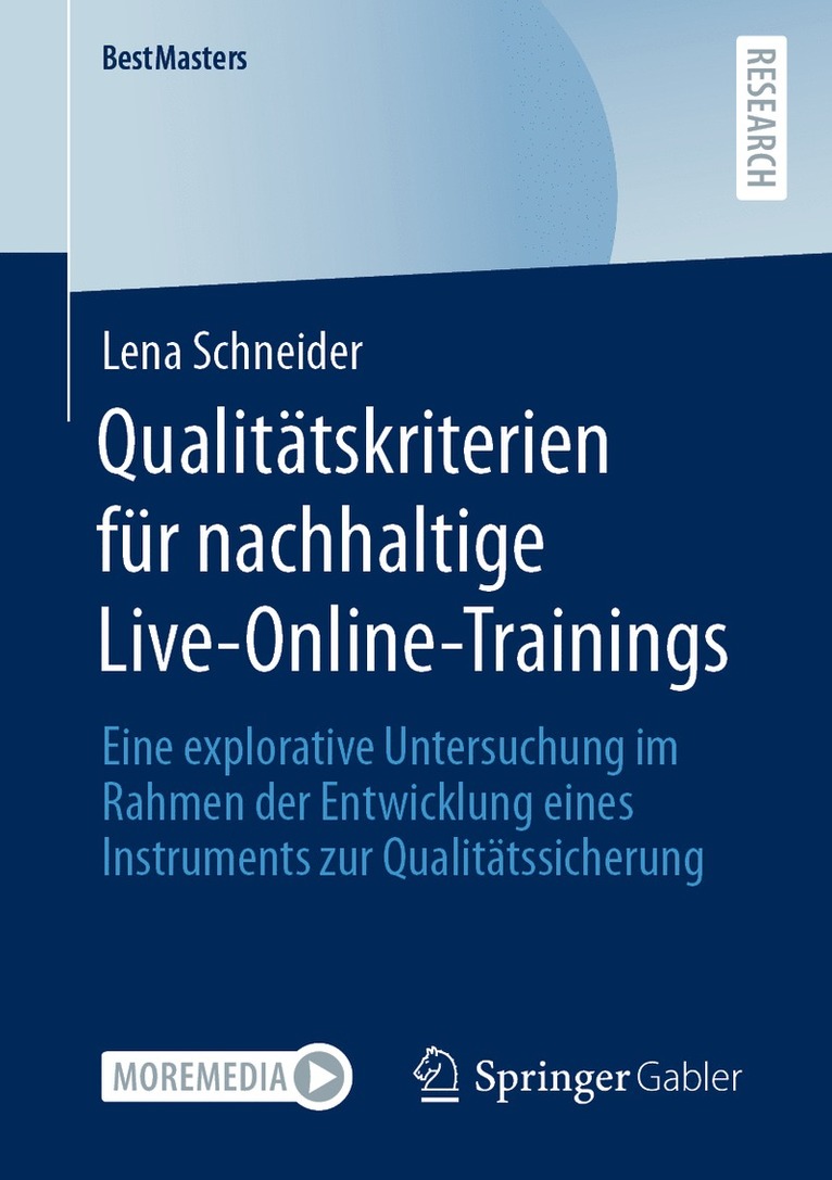 Lena Schneider - Qualitätskriterien für nachhaltige Live-Online-Trainings, Häftad