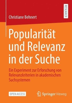 bokomslag Popularität und Relevanz in der Suche