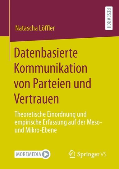 bokomslag Datenbasierte Kommunikation von Parteien und Vertrauen