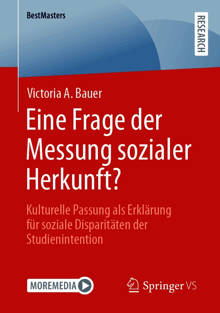 Victoria A. Bauer - Eine Frage der Messung sozialer Herkunft?, Häftad