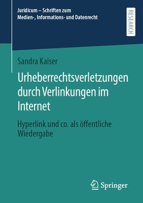 bokomslag Urheberrechtsverletzungen durch Verlinkungen im Internet