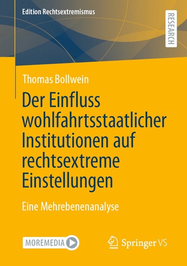 bokomslag Der Einfluss wohlfahrtsstaatlicher Institutionen auf rechtsextreme Einstellungen