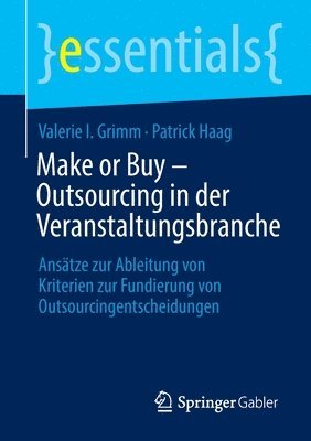 bokomslag Make or Buy - Outsourcing in der Veranstaltungsbranche