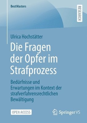Ulrica Hochstätter, Ulrica Hochstatter - Die Fragen der Opfer im Strafprozess, Häftad