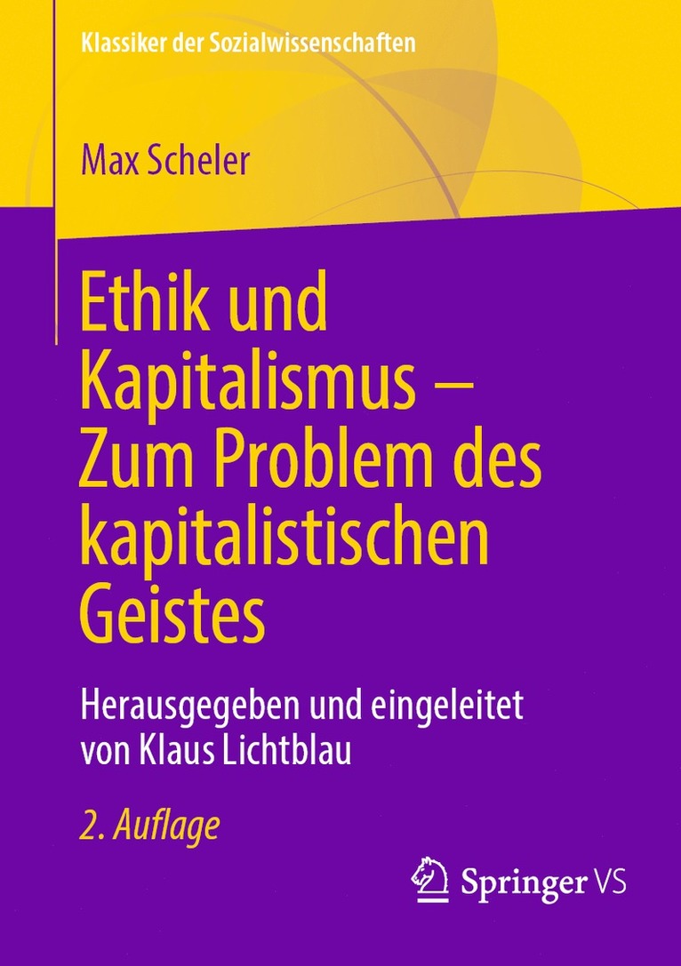 Max Scheler, Klaus Lichtblau - Ethik und Kapitalismus – Zum Problem des kapitalistischen Geistes, Häftad