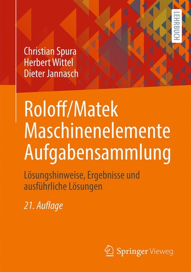 bokomslag Roloff/Matek Maschinenelemente Aufgabensammlung