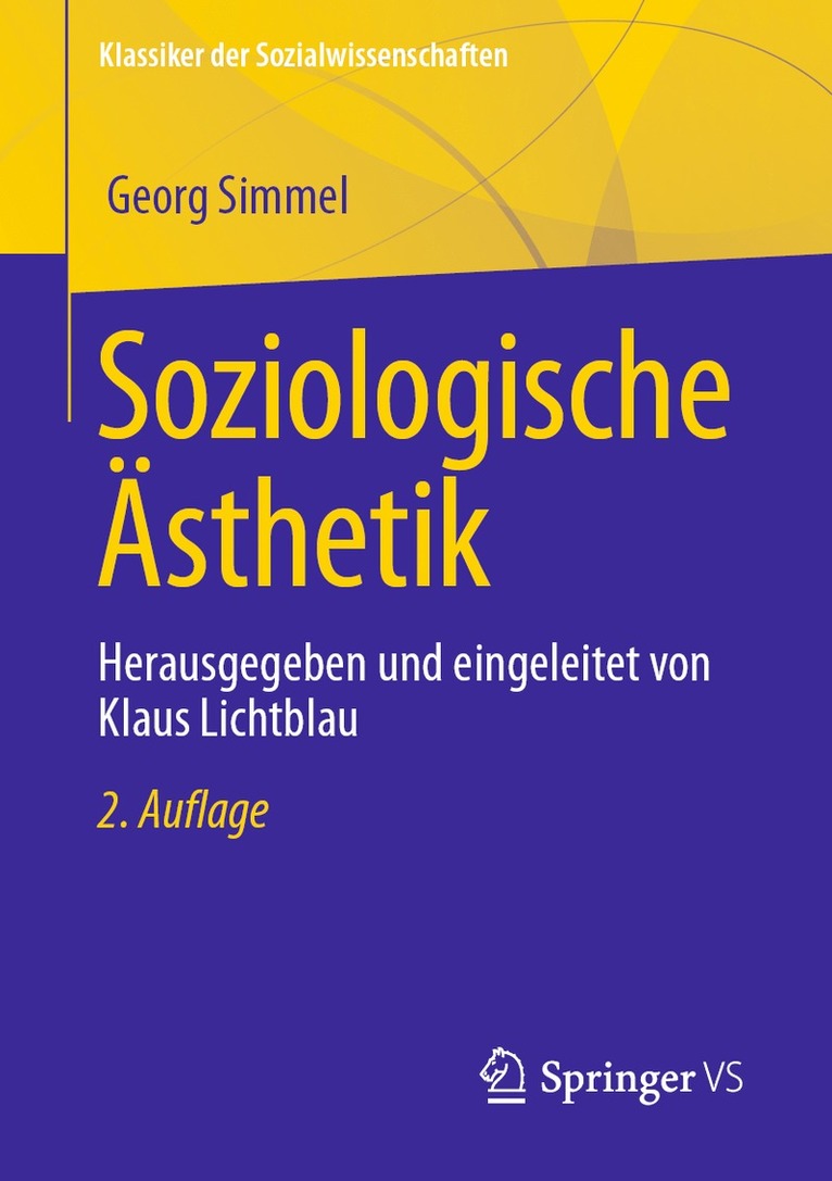 Georg Simmel, Klaus Lichtblau - Soziologische Ästhetik, Häftad