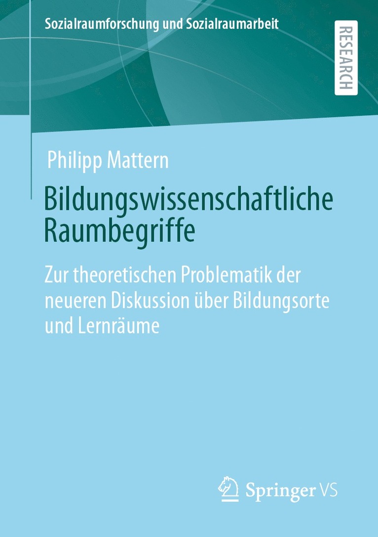 Philipp Mattern - Bildungswissenschaftliche Raumbegriffe, Häftad