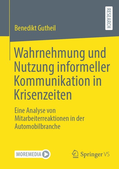 bokomslag Wahrnehmung und Nutzung informeller Kommunikation in Krisenzeiten