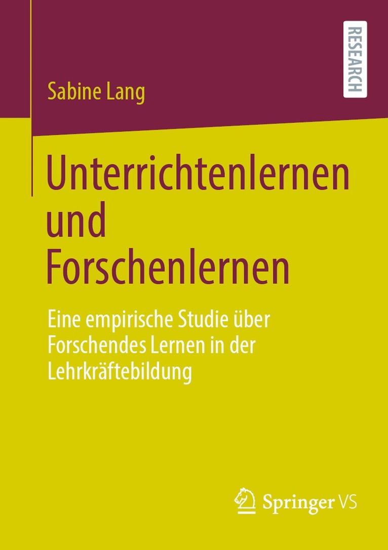 Sabine Lang - Unterrichtenlernen und Forschenlernen, Häftad