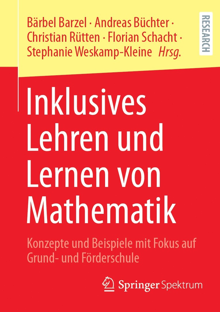 Bärbel Barzel, Andreas Büchter, Christian Rütten, Florian Schacht, Stephanie Weskamp-Kleine - Inklusives Lehren und Lernen von Mathematik, Häftad