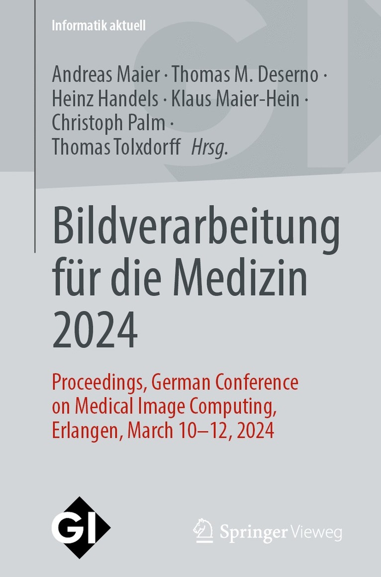 Andreas Maier, Thomas M. Deserno, Heinz Handels, Klaus Maier-Hein, Christoph Palm, Thomas Tolxdorff - Bildverarbeitung für die Medizin 2024, Häftad