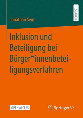 bokomslag Inklusion und Beteiligung bei Brger*innenbeteiligungsverfahren