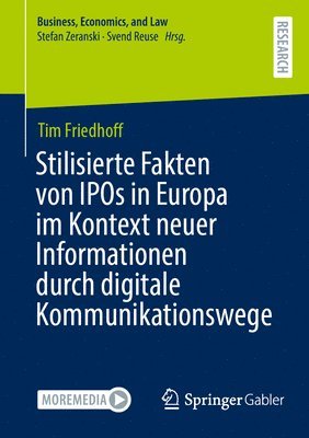 bokomslag Stilisierte Fakten von IPOs in Europa im Kontext neuer Informationen durch digitale Kommunikationswege