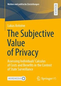 bokomslag Subjective Value of Privacy