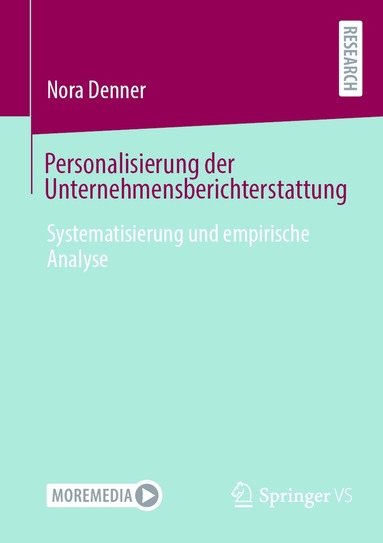 Nora Denner - Personalisierung der Unternehmensberichterstattung, Häftad