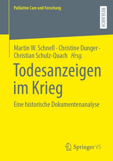 Martin W. Schnell, Christine Dunger, Christian Schulz-Quach - Todesanzeigen im Krieg, Häftad
