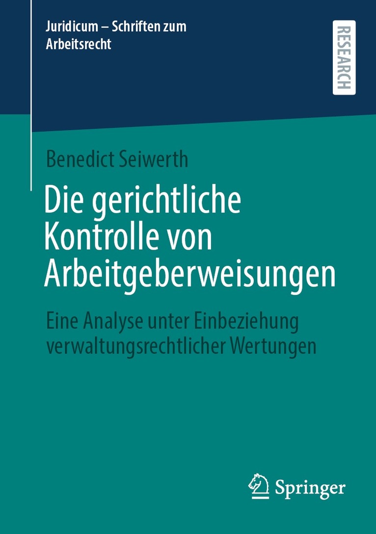 Benedict Seiwerth - Die gerichtliche Kontrolle von Arbeitgeberweisungen, Häftad
