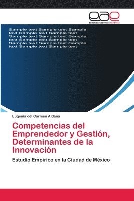 bokomslag Competencias del Emprendedor y Gestin, Determinantes de la Innovacin