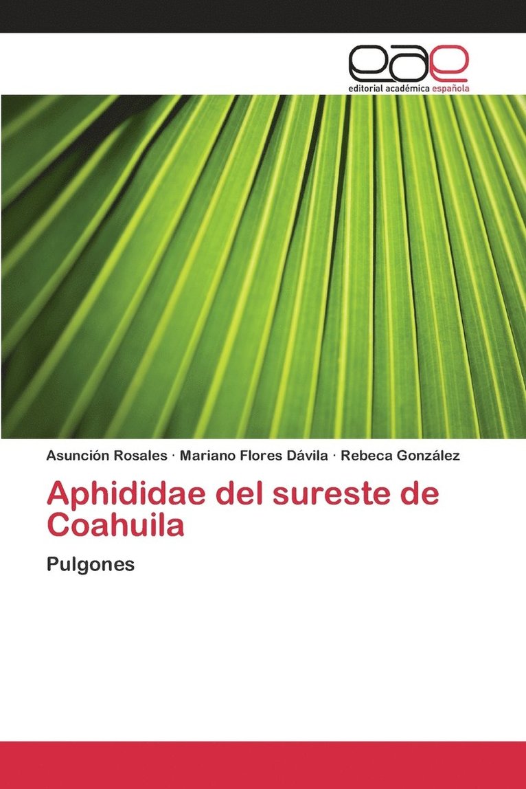 Aphididae del sureste de Coahuila 1