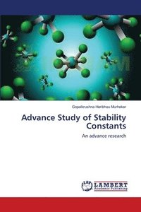 bokomslag Advance Study of Stability Constants