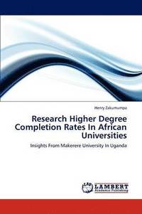 bokomslag Research Higher Degree Completion Rates in African Universities